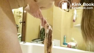 Pooping on panties maxipad