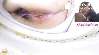 Sexy jap chick in pantyhose toilet diarrhea