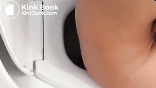 Sexy tanned chick toilet diarrhea farting