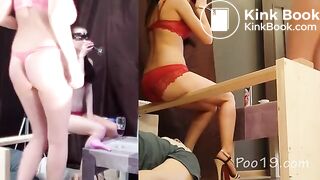 Guy eating shit from 2 lovely girls