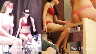 Guy eating shit from 2 lovely girls