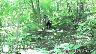 girl pooping outdoor