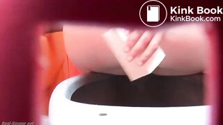 multiple women porter potty - pooping (no faces)