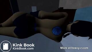 3D girl Pooping toilet Video