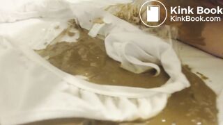 Diarrhea in white panties