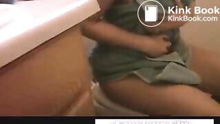 After shower toilet poop