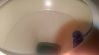 18-year old girl poopin in toilet