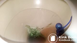 18-year old girl poopin in toilet