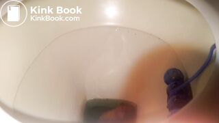 18-year old girl poopin in toilet