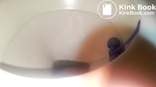 18-year old girl poopin in toilet