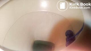 18-year old girl poopin in toilet