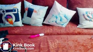 Cute camgirl does dirty enema