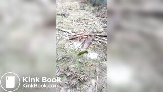 Trucker Takes a Shit Outdoors in Front of Mates