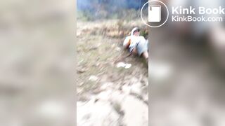 Trucker Takes a Shit Outdoors in Front of Mates