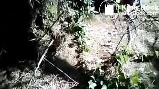 Monique, french granny, is shitting in the country