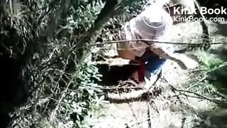 Monique, french granny, is shitting in the country