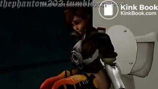 Tracer pooping toilet animation