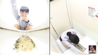 Japanese vomit in toilet - video 2