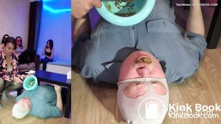 Yana,Christina and Amina feeds slave.