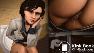 Elizabeth Tacking a shit.