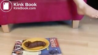 Shitting huge turd close up - video 2