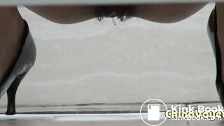 Chinese girl takes a thickest shit