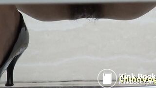 Chinese girl takes a thickest shit