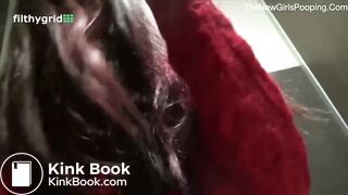 Cute Girl Pooping on Toilet 1