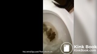mixed lady poop selfie video