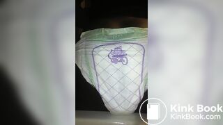 Black Girl poops Luvs Diaper No.1