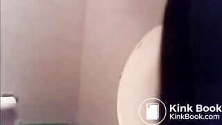 girl pooping on home toilet (voyeur)