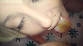 She really swallows everything :)