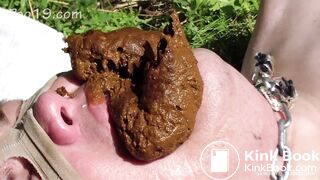 Eating a heavy ton load a shit.