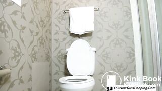 Brunette pornstar poop