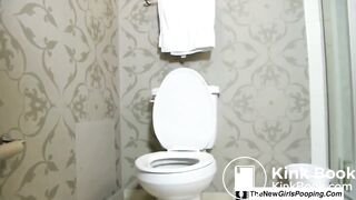 Brunette pornstar poop