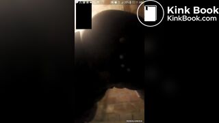 Poor black Colombian bitch takes a shit in a shack and spreads ass