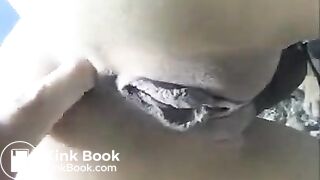 girl pooping in the water