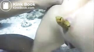 girl pooping in the water