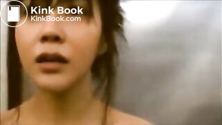 Girl thai poop in toilet