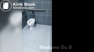 Pawg offloads at a public restroom