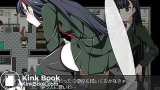 game girl poop and piss toilet