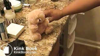 Teddybear inside toilet