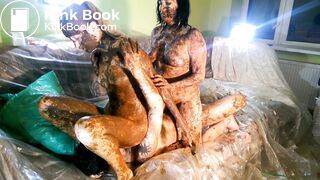 Two girls one Guy committed to poop