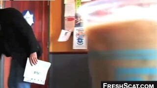 chubby in restaurant