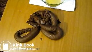 Sexy milf pushing out massive soft logs