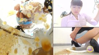 Incredible girl with diarrhea