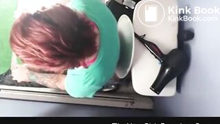 Girl pooping and pushing