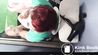 Girl pooping and pushing