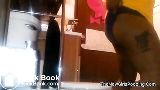 BBW farting and pooping on the toiler