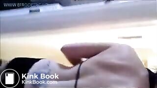 Girl pooping on a towel